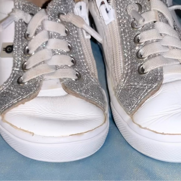 Old Soles Boutique GG brand girls GLITTER tennis shoes sneakers size 22 us 6 - Picture 12 of 15
